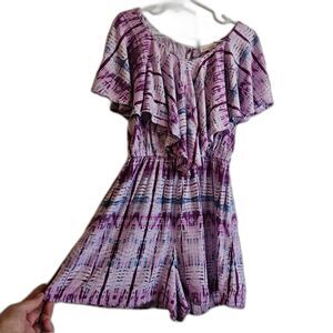Ella Moss Girl's Layla Romper in Lilac - Size 7/8